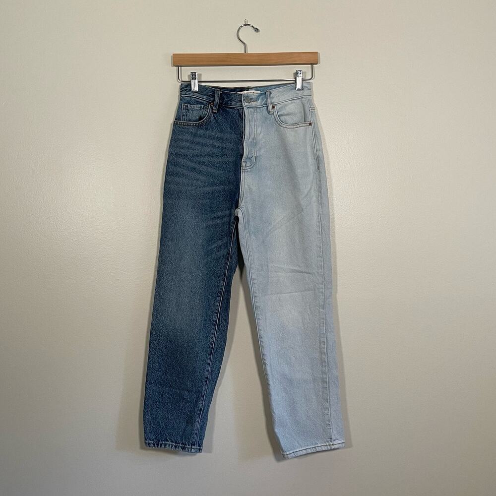 Pacsun • Two Tone High Rise Straight Jeans
